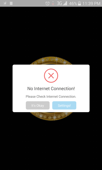 No Internet Connected sweetalertdialog QnA